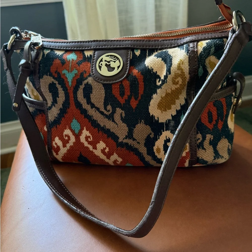 Spartina 449 Leather and Linen Christina Handbag